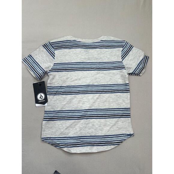Volcom Clothing Set Kids Size 3T Blue Striped TShirt Elastic Waistband Casual - Picture 6 of 12